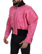 Load image into Gallery viewer, Dolce &amp; Gabbana Elegant Pink Nylon Bomber Jacket
