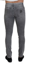 Load image into Gallery viewer, Dolce &amp; Gabbana Grey Washed Cotton Skinny Denim Jeans
