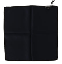 Load image into Gallery viewer, Dolce &amp; Gabbana Elegant Silk Black Pocket Square Handkerchief
