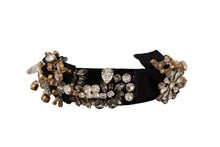 Load image into Gallery viewer, Dolce &amp; Gabbana Embroidered Silk Crystal Tiara
