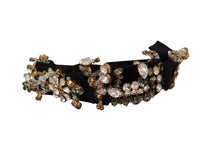 Load image into Gallery viewer, Dolce &amp; Gabbana Embroidered Silk Crystal Tiara
