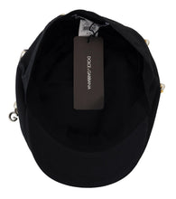 Load image into Gallery viewer, Dolce &amp; Gabbana Elegant Black Cotton Newsboy Hat
