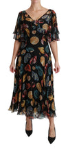 Load image into Gallery viewer, Dolce &amp; Gabbana Elegant Sea Shells Print Silk Midi Dress
