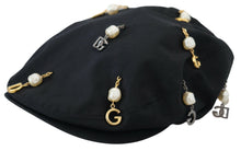 Load image into Gallery viewer, Dolce &amp; Gabbana Elegant Black Cotton Newsboy Hat
