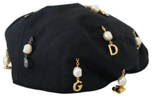 Load image into Gallery viewer, Dolce &amp; Gabbana Elegant Black Cotton Newsboy Hat
