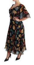 Load image into Gallery viewer, Dolce &amp; Gabbana Elegant Sea Shells Print Silk Midi Dress
