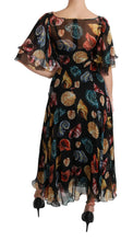 Load image into Gallery viewer, Dolce &amp; Gabbana Elegant Sea Shells Print Silk Midi Dress
