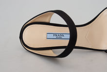 Load image into Gallery viewer, Prada Black Leather Sandals Stiletto Heels Open Toe Shoes
