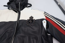 Load image into Gallery viewer, Dolce &amp; Gabbana Elite Black Leather Hooded Bomber Jacket
