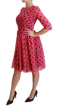 Load image into Gallery viewer, Dolce &amp; Gabbana Elegant Polka Dot A-Line Knee Length Dress
