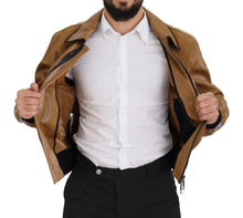 Load image into Gallery viewer, Dolce &amp; Gabbana Elegant Dark Camel Zip Blouson Jacket
