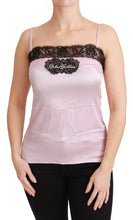 Load image into Gallery viewer, Dolce &amp; Gabbana Elegant Silk Lace Detail Tank Top
