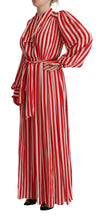 Load image into Gallery viewer, Dolce &amp; Gabbana Elegant Striped Silk Maxi Dress
