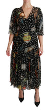 Load image into Gallery viewer, Dolce &amp; Gabbana Elegant Silk Pleated A-Line Maxi Dress
