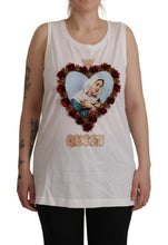 Load image into Gallery viewer, Dolce &amp; Gabbana Elegant White Embellished Sleeveless Tee
