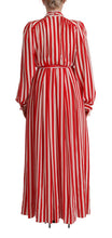 Load image into Gallery viewer, Dolce &amp; Gabbana Elegant Striped Silk Maxi Dress
