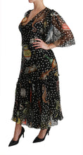 Load image into Gallery viewer, Dolce &amp; Gabbana Elegant Silk Pleated A-Line Maxi Dress
