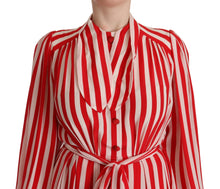 Load image into Gallery viewer, Dolce &amp; Gabbana Elegant Striped Silk Maxi Dress
