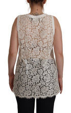 Load image into Gallery viewer, Dolce &amp; Gabbana Elegant White Embellished Sleeveless Tee
