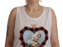 Load image into Gallery viewer, Dolce &amp; Gabbana Elegant White Embellished Sleeveless Tee
