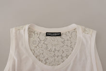 Load image into Gallery viewer, Dolce &amp; Gabbana Elegant White Embellished Sleeveless Tee
