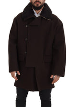 Load image into Gallery viewer, Dolce &amp; Gabbana Elegant Dark Brown Shearling Coat Jacket
