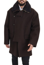 Load image into Gallery viewer, Dolce &amp; Gabbana Elegant Dark Brown Shearling Coat Jacket
