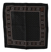 Load image into Gallery viewer, Dolce &amp; Gabbana Black Silk Men Pocket Square Handkerchief Scarf
