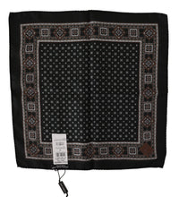 Load image into Gallery viewer, Dolce &amp; Gabbana Black Silk Men Pocket Square Handkerchief Scarf
