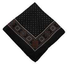 Load image into Gallery viewer, Dolce &amp; Gabbana Black Silk Men Pocket Square Handkerchief Scarf
