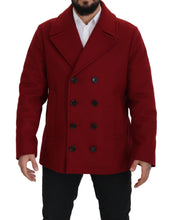 Load image into Gallery viewer, Dolce &amp; Gabbana Elegant Red Double Breasted Wool Jacket
