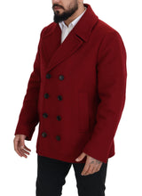 Load image into Gallery viewer, Dolce &amp; Gabbana Elegant Red Double Breasted Wool Jacket
