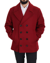 Load image into Gallery viewer, Dolce &amp; Gabbana Elegant Red Double Breasted Wool Jacket
