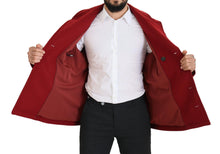 Load image into Gallery viewer, Dolce &amp; Gabbana Elegant Red Double Breasted Wool Jacket
