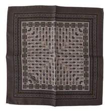 Load image into Gallery viewer, Dolce &amp; Gabbana Brown Silk Pocket Square Handkerchief Scarf
