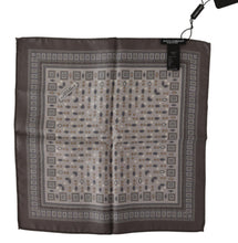 Load image into Gallery viewer, Dolce &amp; Gabbana Brown Silk Pocket Square Handkerchief Scarf
