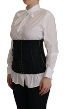 Load image into Gallery viewer, Dolce &amp; Gabbana Elegant Black Corset Waist Strap Top
