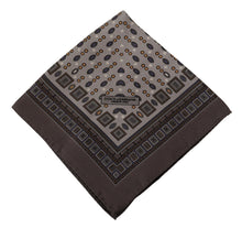 Load image into Gallery viewer, Dolce &amp; Gabbana Brown Silk Pocket Square Handkerchief Scarf
