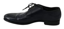 Load image into Gallery viewer, Dolce &amp; Gabbana Elegant Dark Blue Leather Derby Dress Shoes
