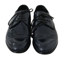 Load image into Gallery viewer, Dolce &amp; Gabbana Elegant Dark Blue Leather Derby Dress Shoes
