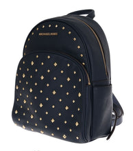 Load image into Gallery viewer, Michael Kors Elegant Leather ABBEY Backpack in Navy Blue
