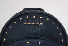 Load image into Gallery viewer, Michael Kors Elegant Leather ABBEY Backpack in Navy Blue
