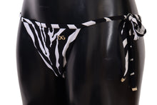 Load image into Gallery viewer, Dolce &amp; Gabbana Zebra Print Chic Drawstring Bikini Bottom
