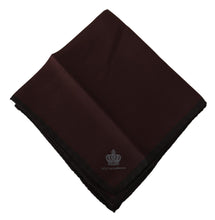 Load image into Gallery viewer, Dolce &amp; Gabbana Maroon Square Handkerchief 100% Silk Scarf
