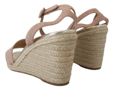 Load image into Gallery viewer, Prada Elegant Suede Ankle Strap Wedge Sandals
