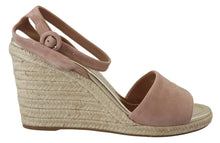 Load image into Gallery viewer, Prada Elegant Suede Ankle Strap Wedge Sandals
