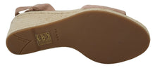 Load image into Gallery viewer, Prada Elegant Suede Ankle Strap Wedge Sandals
