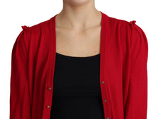 Load image into Gallery viewer, Dolce &amp; Gabbana Deep V-Neck Wool Cardigan with Swarovski Buttons

