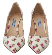 Load image into Gallery viewer, Prada Elegant Floral Print Leather Heels
