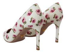 Load image into Gallery viewer, Prada Elegant Floral Print Leather Heels
